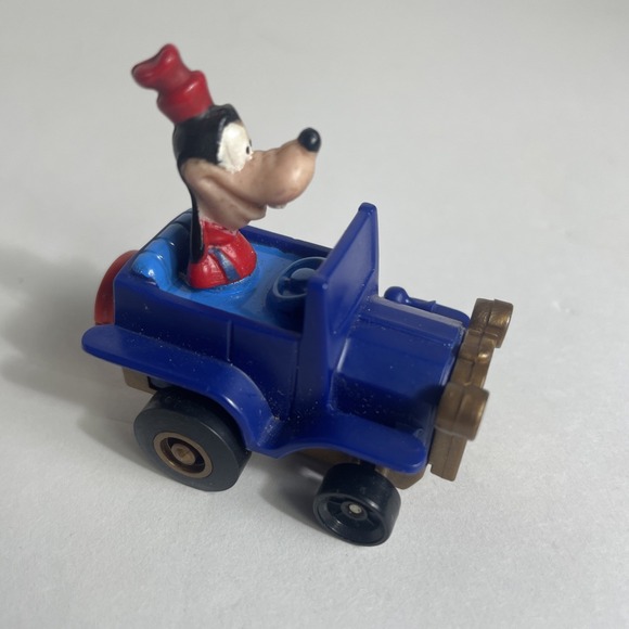 Vintage Disney Goofy Pull Back Car 1988 Blue McDonald's Collectible Toy Works - Picture 4 of 9